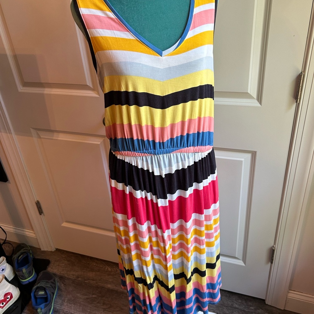 Lane Bryant Chevron Midi Dress EUC - Picture 3 of 8